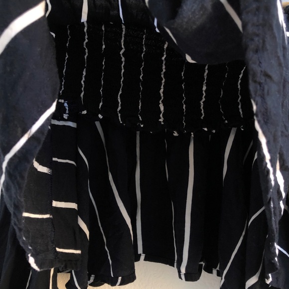 Faithfull the Brand Riot Top in Navy White Stripe - Picture 4 of 4